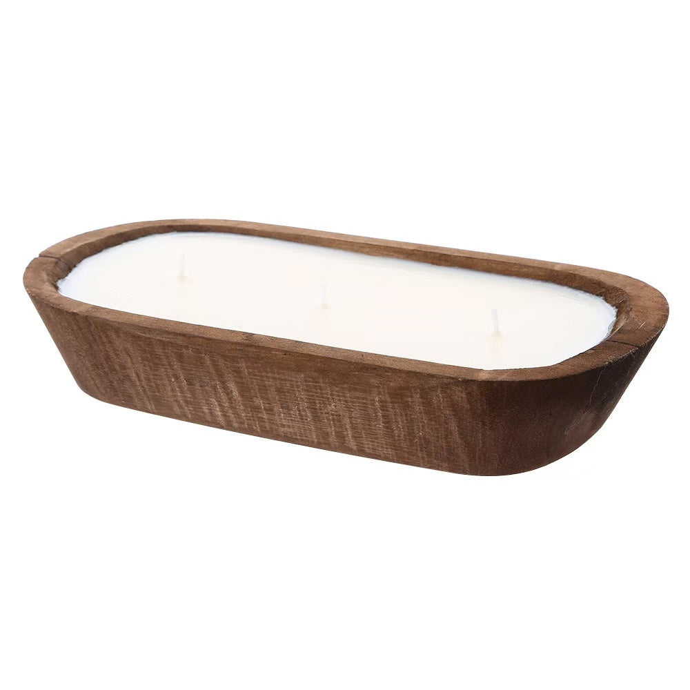 Wood Basin Candles Wood Scented Candles Soy Wax Multi-Wick Candles