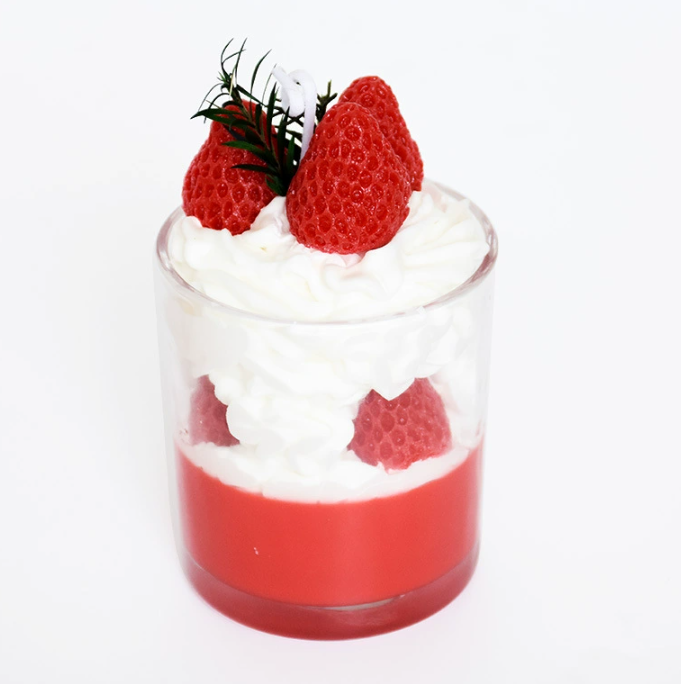 Strawberry Chocolate Handmade Cup Candle Soy Wax Aromatherapy Candle Gift