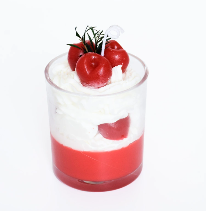 Strawberry Chocolate Handmade Cup Candle Soy Wax Aromatherapy Candle Gift