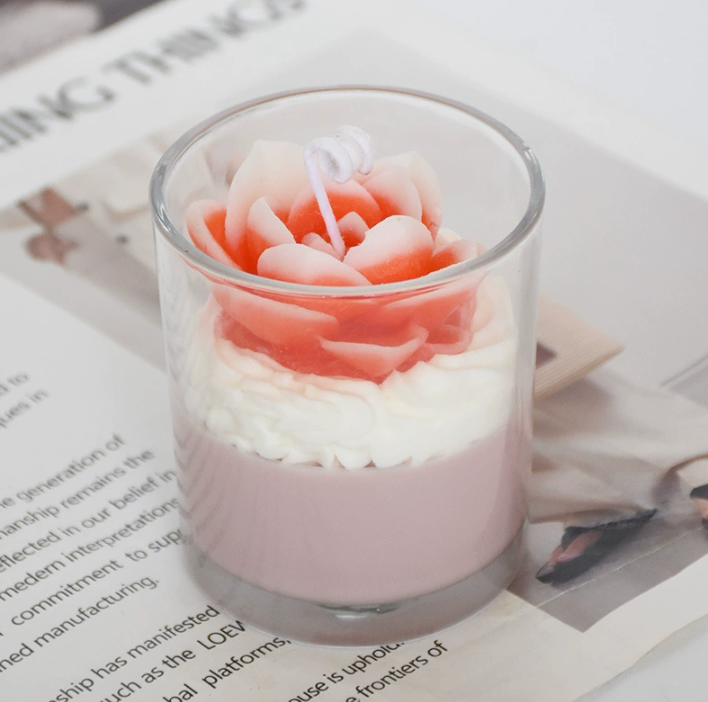 Strawberry Chocolate Handmade Cup Candle Soy Wax Aromatherapy Candle Gift