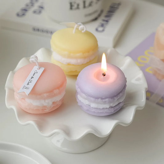 Wholesale Mini Cake-Shaped Macaron Scented Soy Candle Handmade Aromatherapy Wedding Home Decoration New Condition